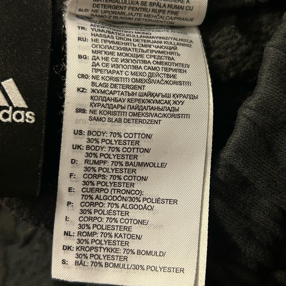 Adidas Sweatpants Black 3 Striped - Picture 6 of 6
